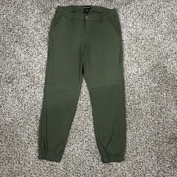 Like An Angel Women's Sz 1X Olive Green Jogger Style Pants Pockets Stretchy - Picture 1 of 8